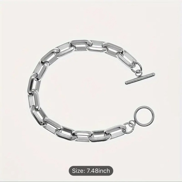 Stainless Steel Cool Trendy Men's Bracelet, OT Buckle - Picture 6 of 6